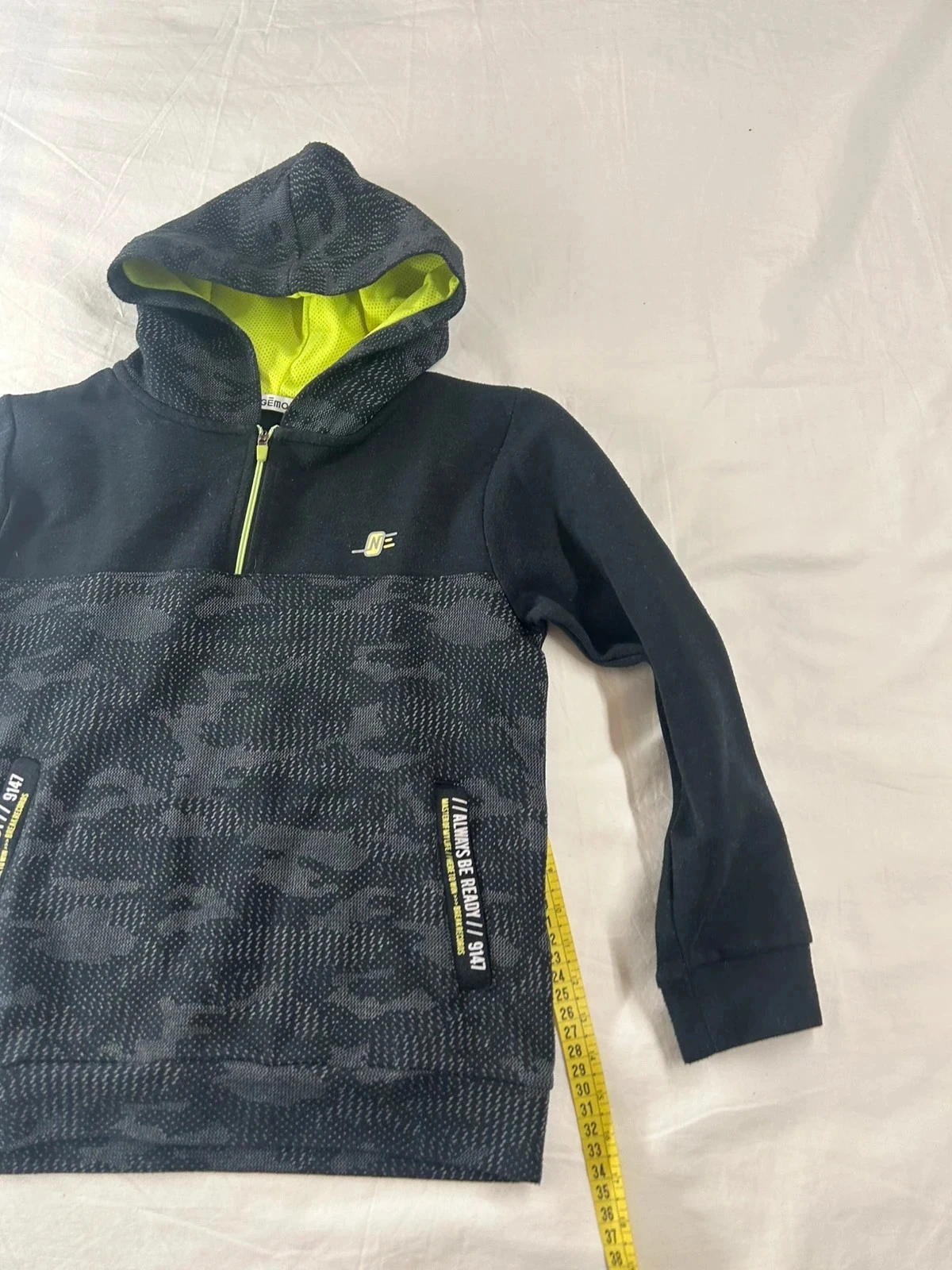 Sudadera con capucha y cremallera negra gémo – photo 4